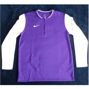 Nike🔥Mens Size: M / Long Sleeve 1/4 Zip Purple-White art. FJ9549-545